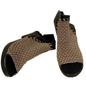 Steven By Steve Madden Ezzme Bronze Woven Basket Design Dress Sandals Size 8.5 M